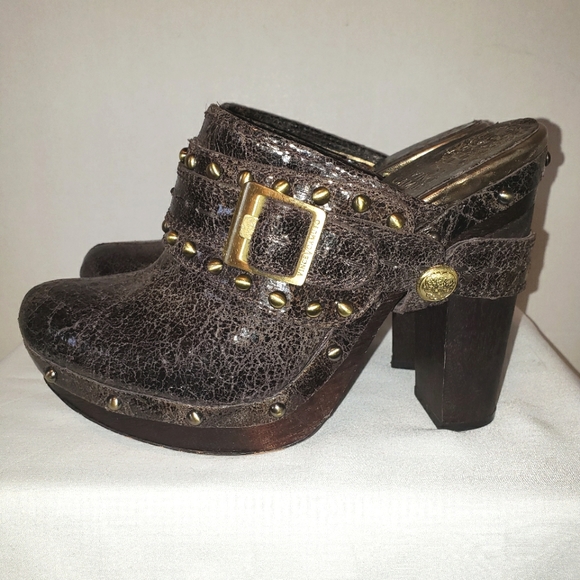 Vince Camuto Christies Dark Brown Platform Clogs - Picture 2 of 12